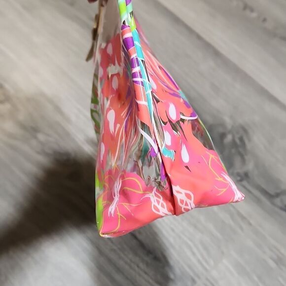 NWOT Simply Southern Clear Floral Travel Clutch Makeup Bag - Picture 6 of 7